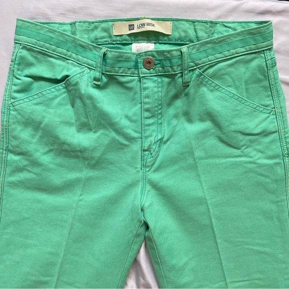 Gap Low Rise Stretch Long Jeans in turquoise green Size 12 - Picture 3 of 6